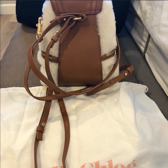 ❌SOLD! ❌Chloe Leather paneled Shearling Backpack - Picture 5 of 6